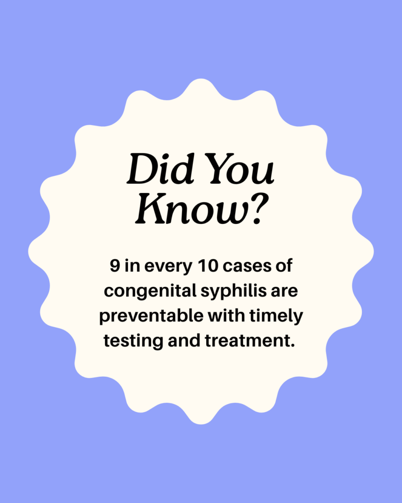 Congenital syphilis is preventable with treatment