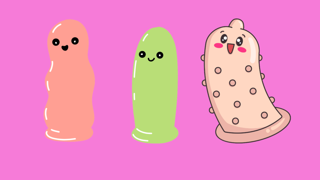 Three condoms