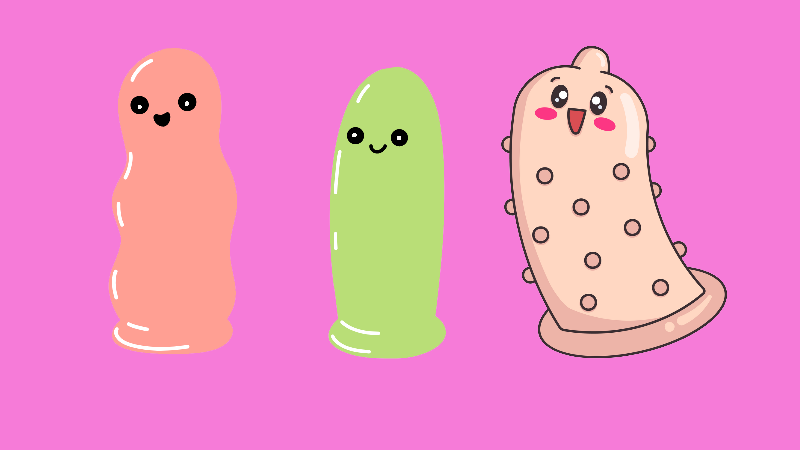 Three condoms
