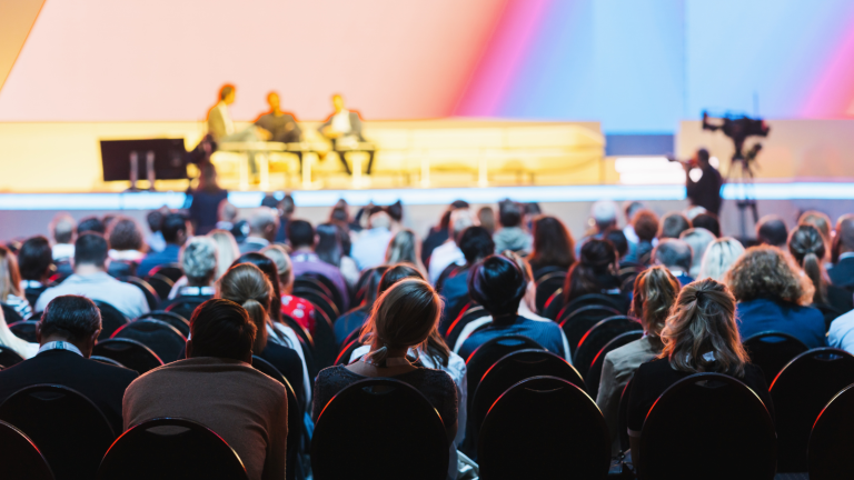 A presentation at a conference
