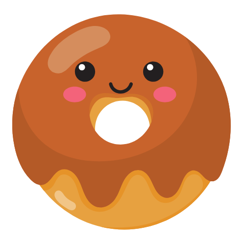 A smiling donut