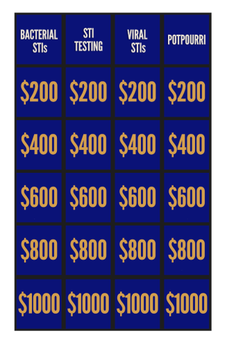Jeopardy Board